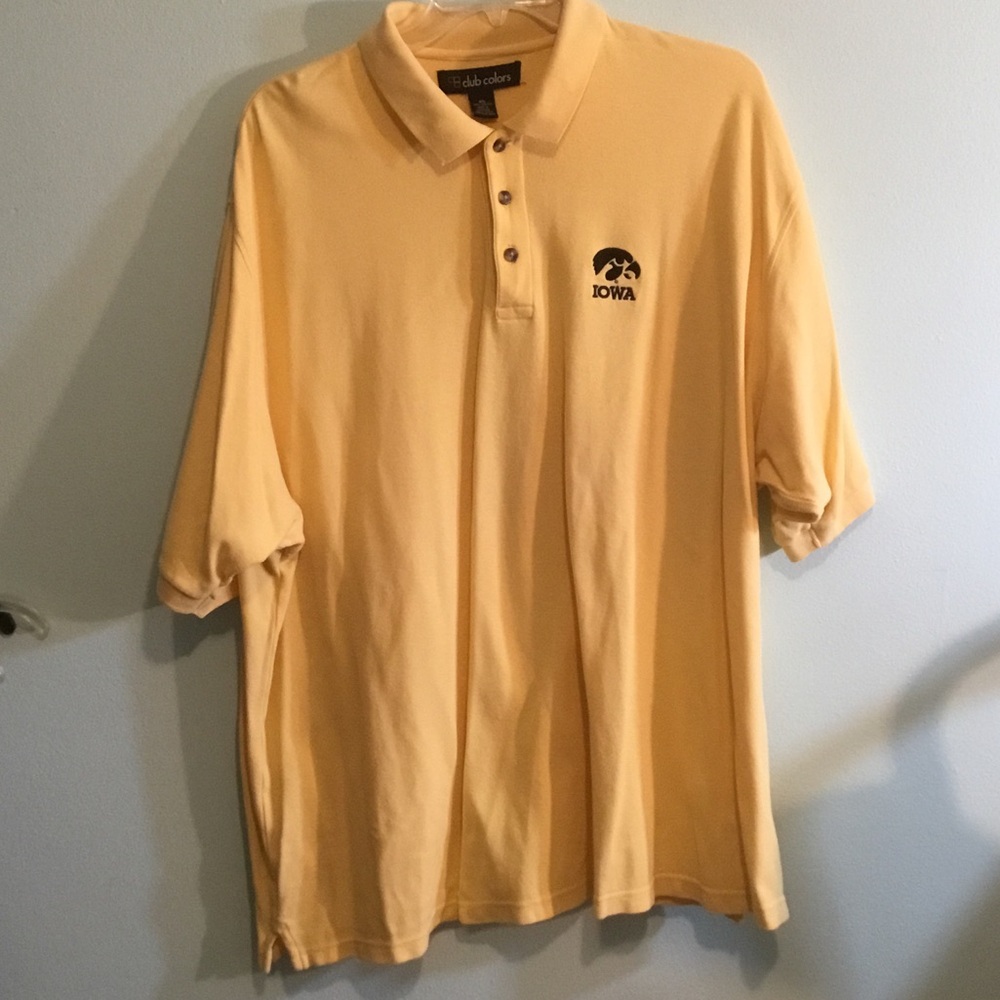 Iowa Logo Men's Yellow Polo Shirt